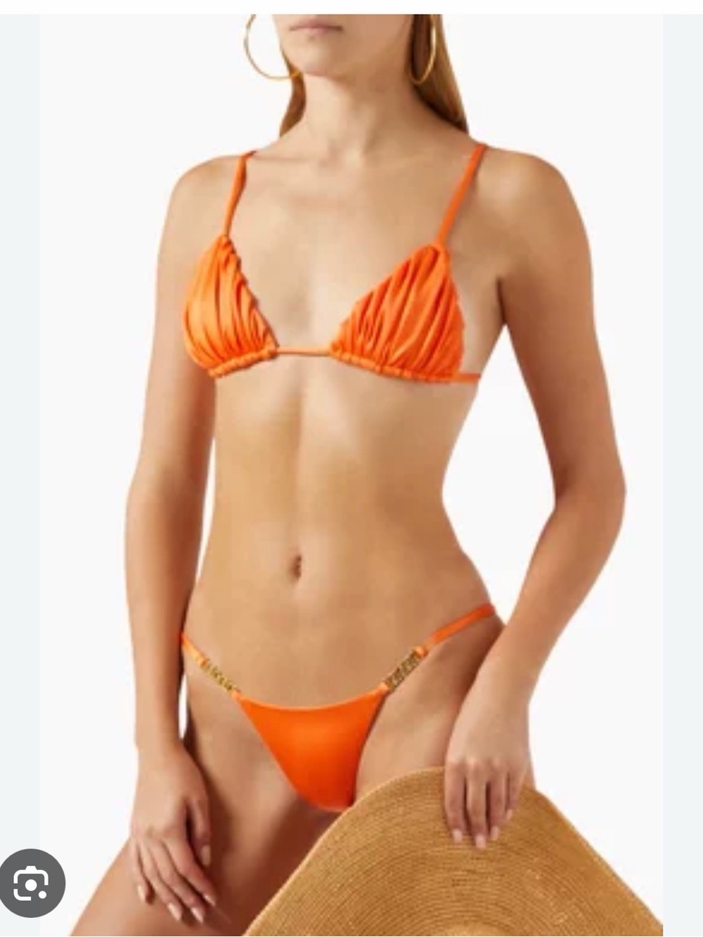 Cin cin Orange Ruched Triangle top: Era